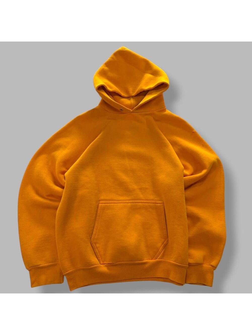 Vintage 80s Yellow Blank Hoodie